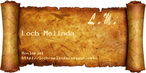 Loch Melinda névjegykártya