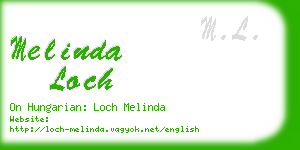 melinda loch business card